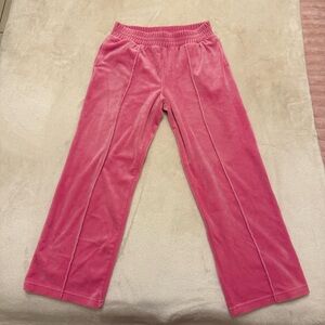 Wonder Nation Pink Velour Pants Cozy Large